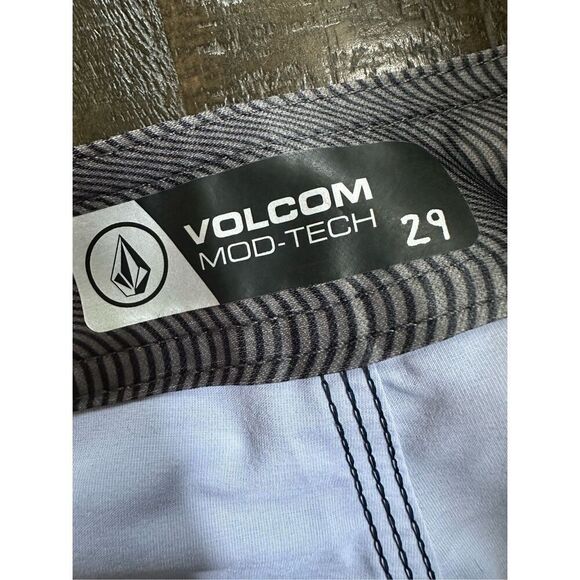 Volcom Men's Mod Tech 19” Boardshort Swim Trunk size 29 blue stripe - Picture 5 of 7